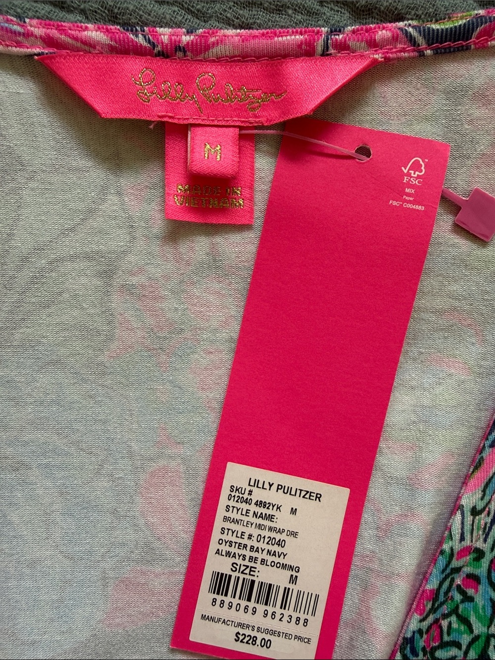 Lilly Pulitzer NWT Brantley Midi Wrap Dress Always Be Blooming - Picture 8 of 8